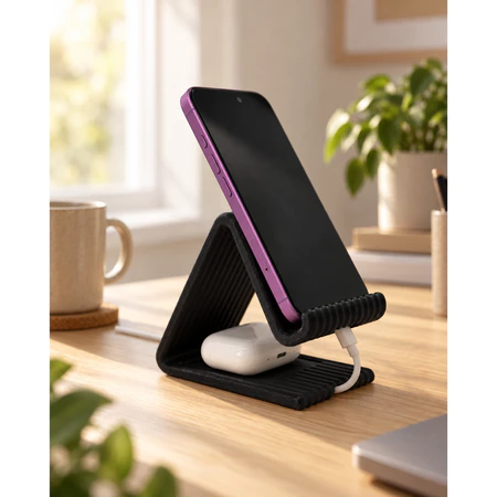 Suporte para Celular e Tablet de Mesa com Espaço para Fone
